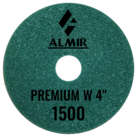 Диски полировальные эластичные PREMIUM W ALMIR D100/№1500 (Премиум W АЛМИР) для мрамора и гранита (с водяным охлаждением) Диски полировальные эластичные PREMIUM W ALMIR D100/№1500 (Премиум W АЛМИР) для мрамора и гранита (с водяным охлаждением)