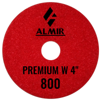 Диски полировальные эластичные PREMIUM W ALMIR D100/№800 (Премиум W АЛМИР) для мрамора и гранита (с водяным охлаждением) Диски полировальные эластичные PREMIUM W ALMIR D100/№800 (Премиум W АЛМИР) для мрамора и гранита (с водяным охлаждением)